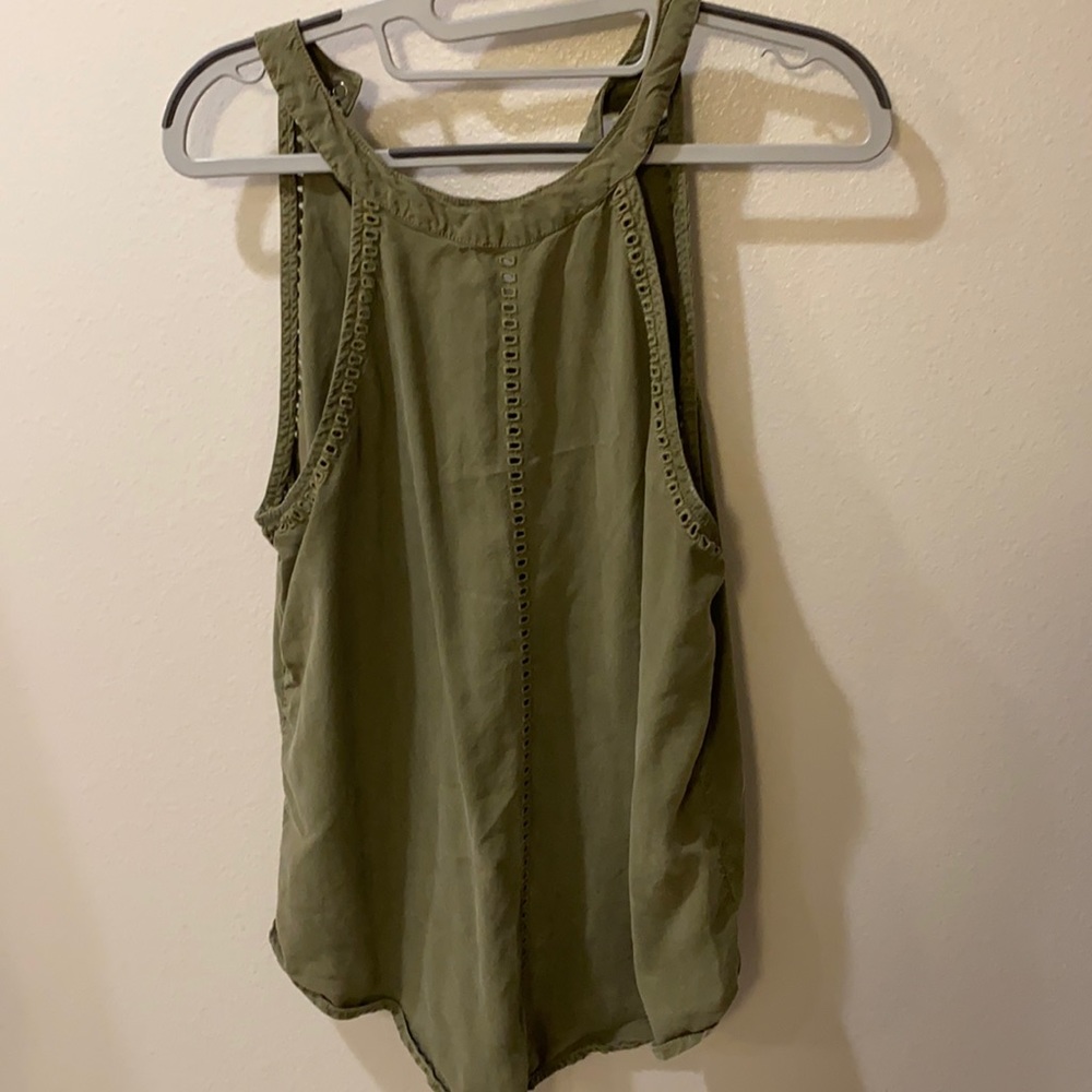 Olive eyelet tank from Anthropologie